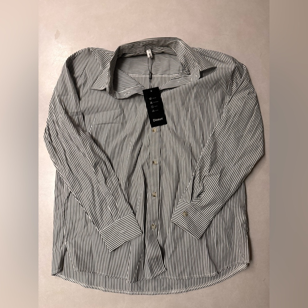 NWT Striped Women's Button Down Shirt